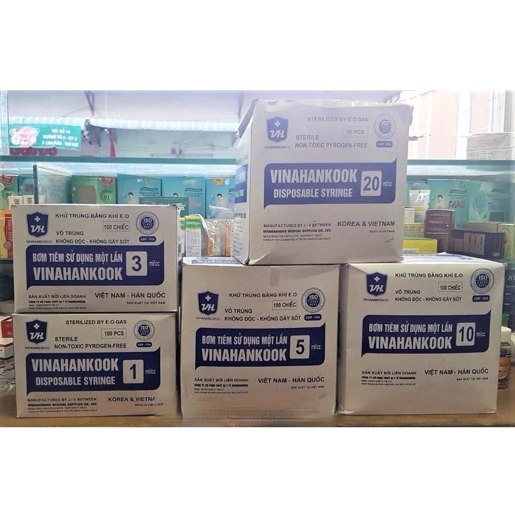 Bơm tiêm y tế từ 1cc đến 20cc Vinahankook