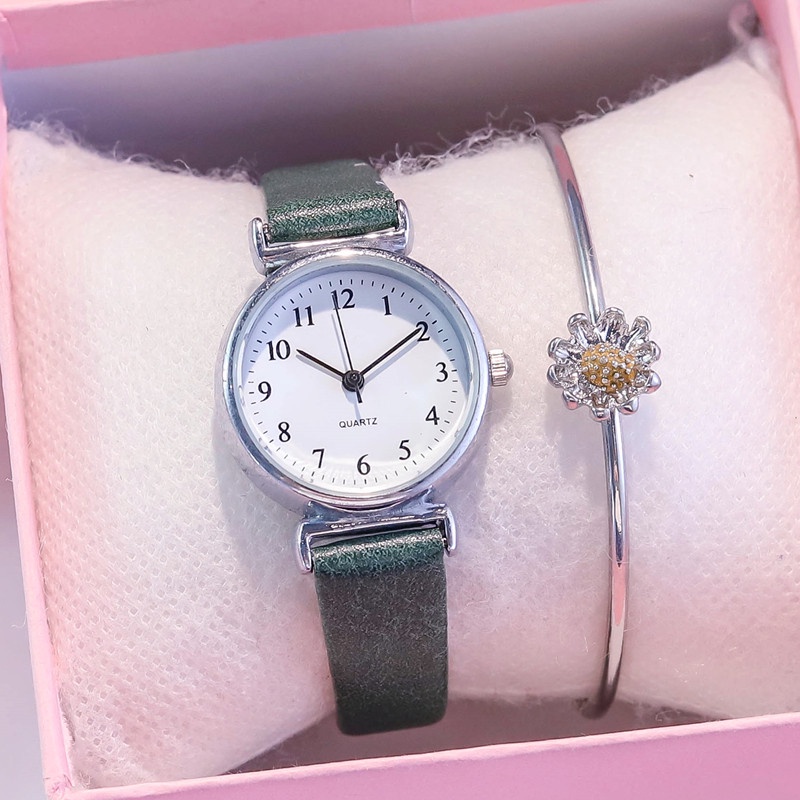 ✽┋♈Đồng Hồ Nữ Chính Hãng GENEVA TD5 Dây Da Cao Cấp Phong Cách Vintage Retro Cổ Điển Tính Đẹp Giá Rẻ