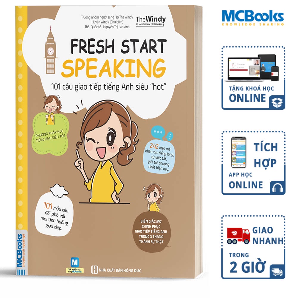 Sách - Fresh Start Speaking - 101 Câu Giao Tiếp Tiếng Anh Siêu Hot - Học Kèm App Online