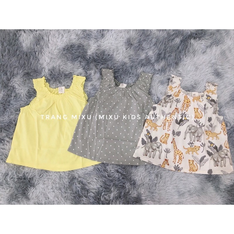 Set 3 áo ba lỗ bé gái HM Auth săn sale