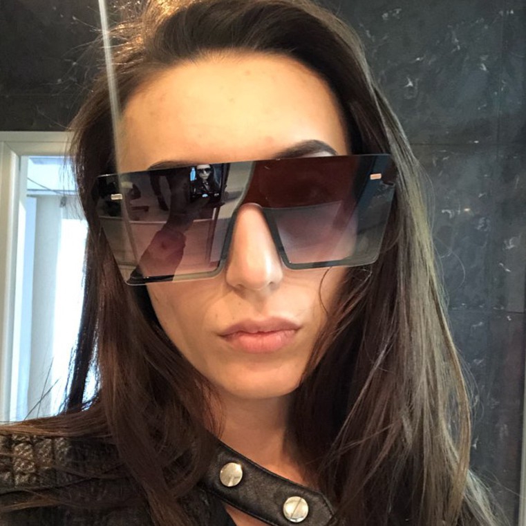 Kính râm cỡ lớn chống tia UV400 phong cách sành điệu cho nữ