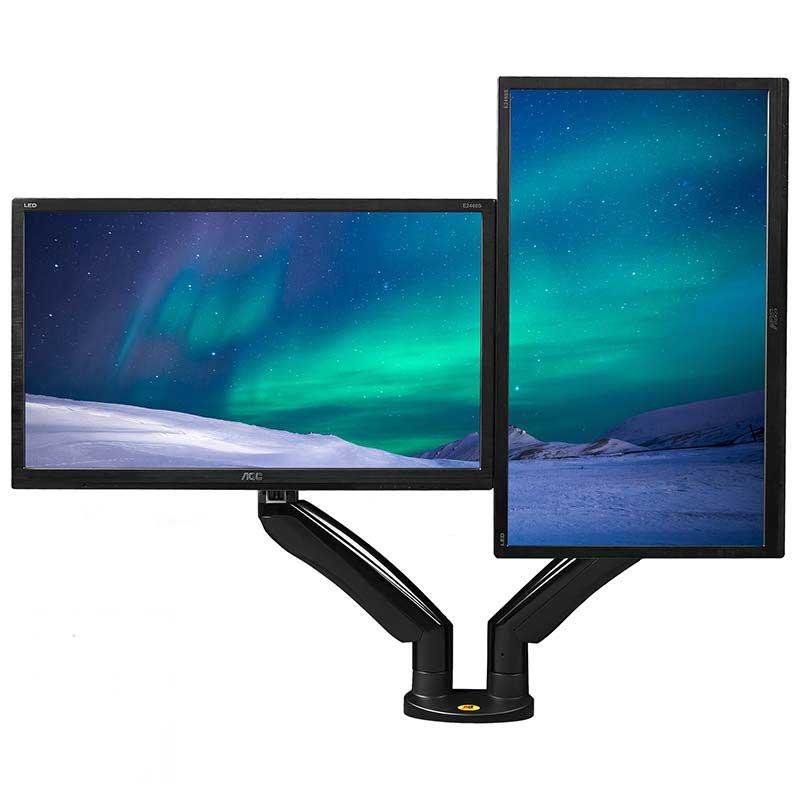 Giá treo hai màn hình NB F160  - Xoay 360 độ - Dual Arm Monitor