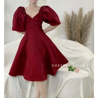 váy đỏ dự tiệc Dressinsilk