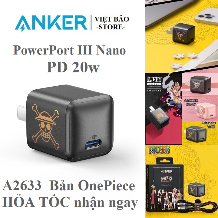 Sạc Anker 20W PowerPort III Nano -A2633 Phiên Bản One Piece