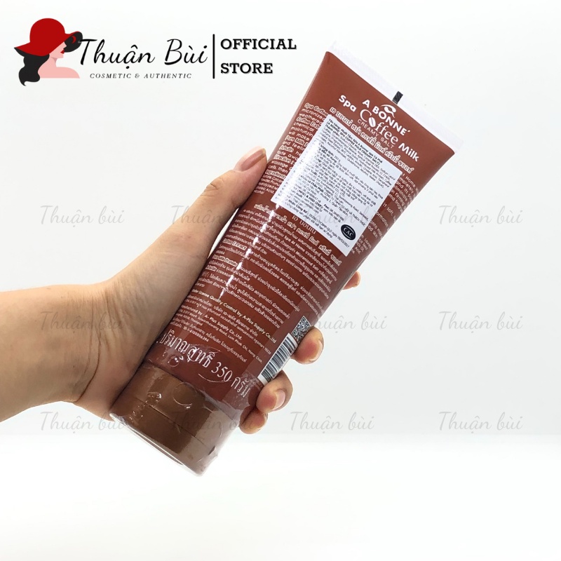 Tuýp Muối Tắm Cafe Thái Lan A Bonne Spa Coffee Milk Creamy Salt 350gr