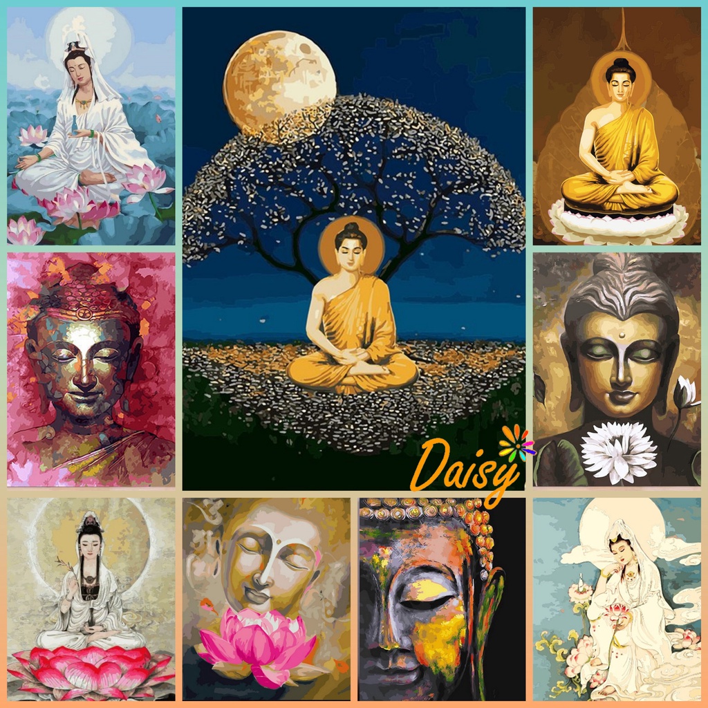 【HOT】Tranh Sơn Dầu Số Hóa Tự Tô Phật Giáo DAISY Chủ Đề Phật Nhiều Mẫu Đẹp, Ý Nghĩa, Cầu Bình An !