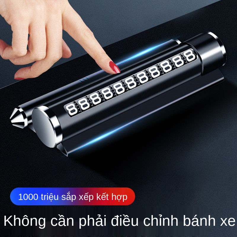 biển báo giữ xe tạm thời, số điện thoại di động, búa an toàn đa chức năng sáng tạo, giá đỡ động thơm hơi