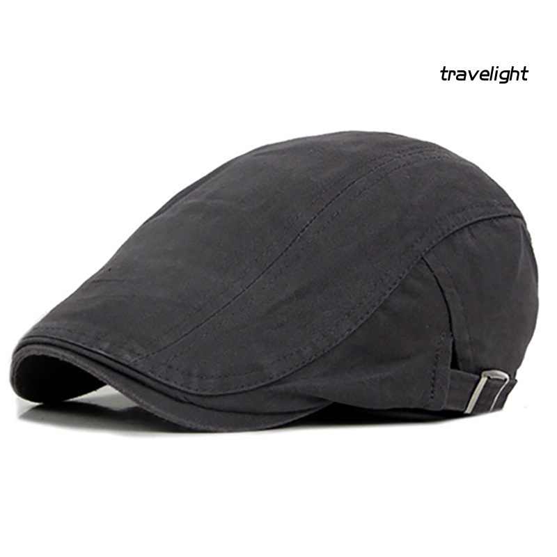 [Travelight] Mũ beret vải cotton màu trơn cổ điển thời trang cho nam