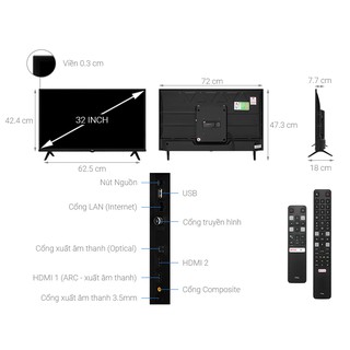 Android Tivi TCL 32 inch L32S66A (Miễn phí giao tại HCM-ngoài tỉnh liên hệ shop)