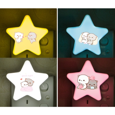 Đèn ngủ ngôi sao mèo mitao DLSI3a cảm biến ánh sáng hoạt hình cute dễ thương