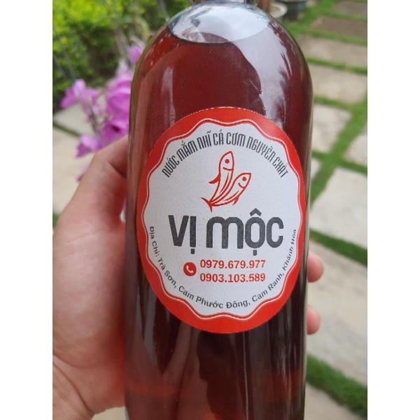 Nước mắm nhĩ cá cơm nguyên chất VỊ MỘC