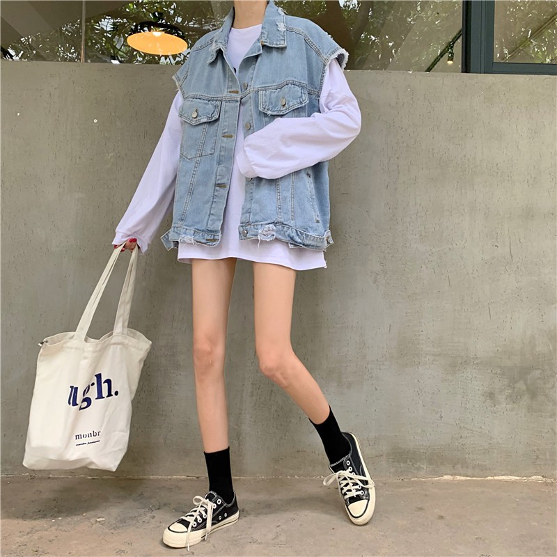 Áo khoác Denim thời trang hàn quốc cá tính | BigBuy360 - bigbuy360.vn