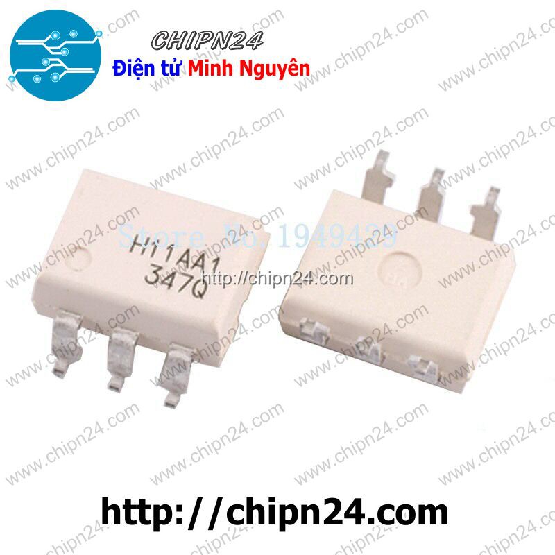 [2 CON] Opto Dán H11AA1 SOP-6 Trắng (SMD Dán)