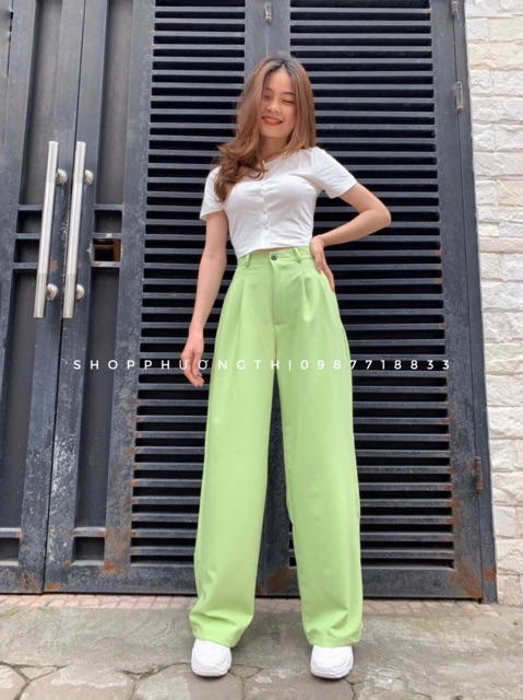 Quần ống suông dáng rộng ( hình shop tự chụp kèm video ) | BigBuy360 - bigbuy360.vn