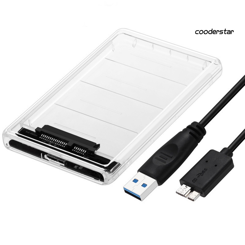 COOD-st Clear High-speed 2.5 inch SSD Case USB 3.0 to SATA Adapter Hard Drive Enclosure