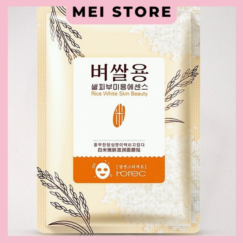 Mặt Nạ Gạo Trắng [3 Lớp Cotton] ROREC White Rice Mask - Mask Nội Địa Trung Bioaqua