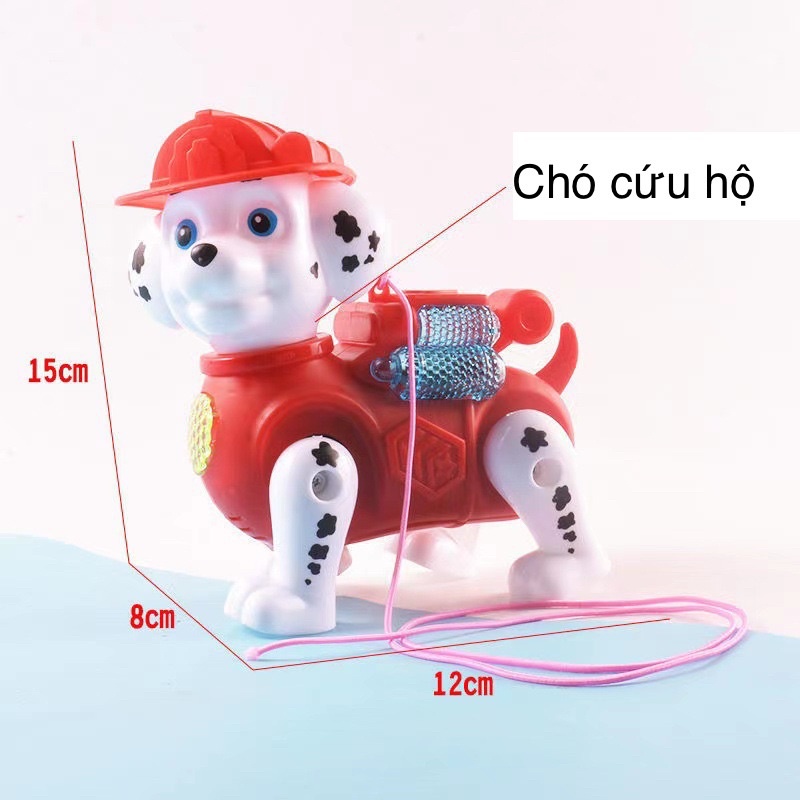 Ch.ó cứu hộ đồ chơi chạy pin tiểu có ánh sáng,âm thanh vui nhộn