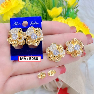 Bông tai hoa mai đính đá tuyệt phẩm