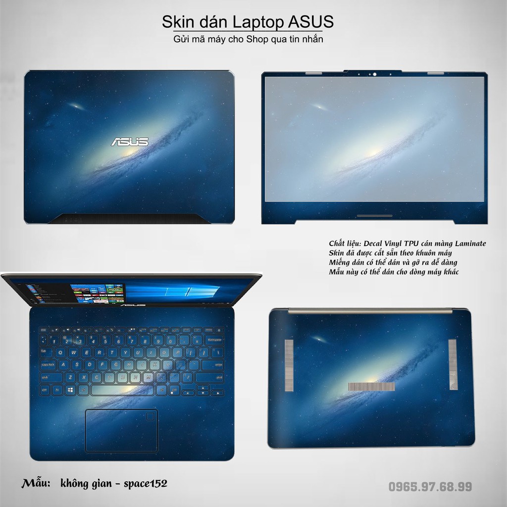 Skin dán Laptop Asus in hình không gian _nhiều mẫu 26 (inbox mã máy cho Shop)