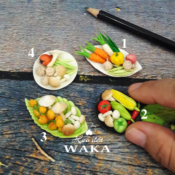 Dĩa Trái Cây- Rau Củ Mini 04- Mô hình 1/12