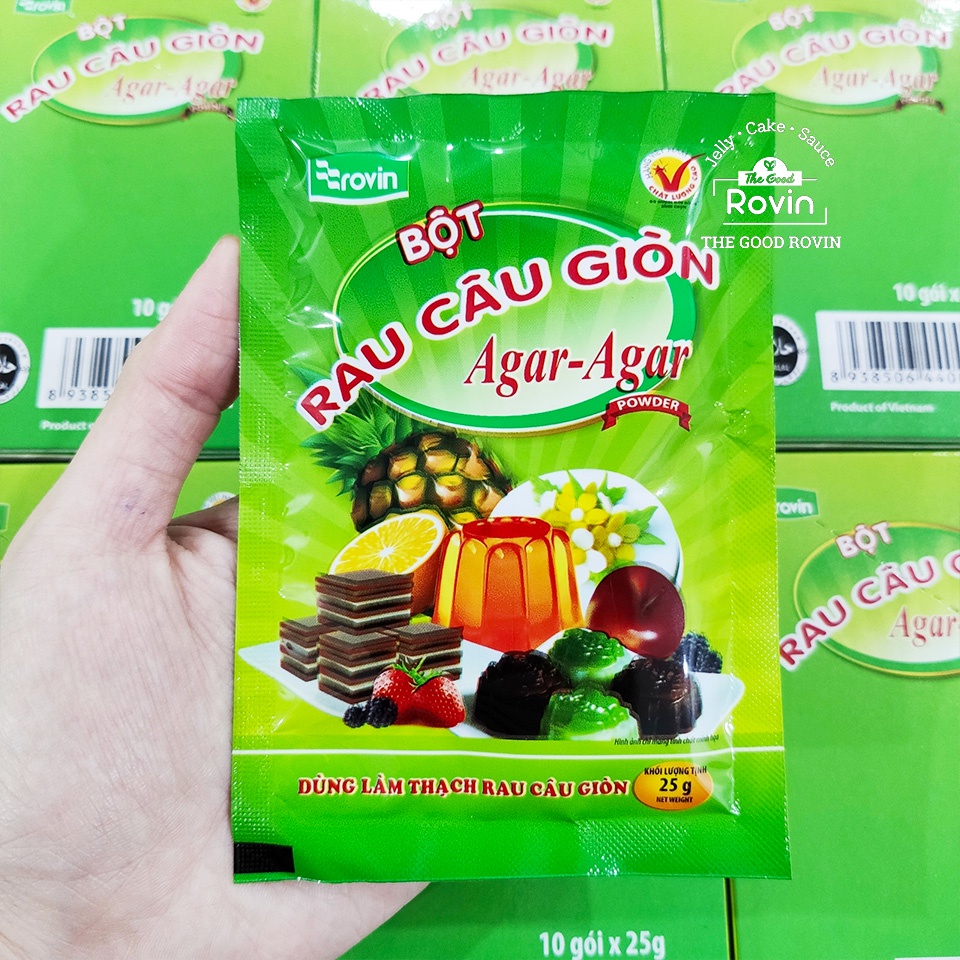 Bột Rau Câu Giòn Agar Rovin (Gói 25g)