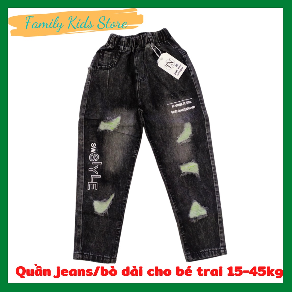 Quần jeans/bò dài cực xịn đẹp cho bé trai 20-40kg - chất cao cấp co giãn mịn đẹp