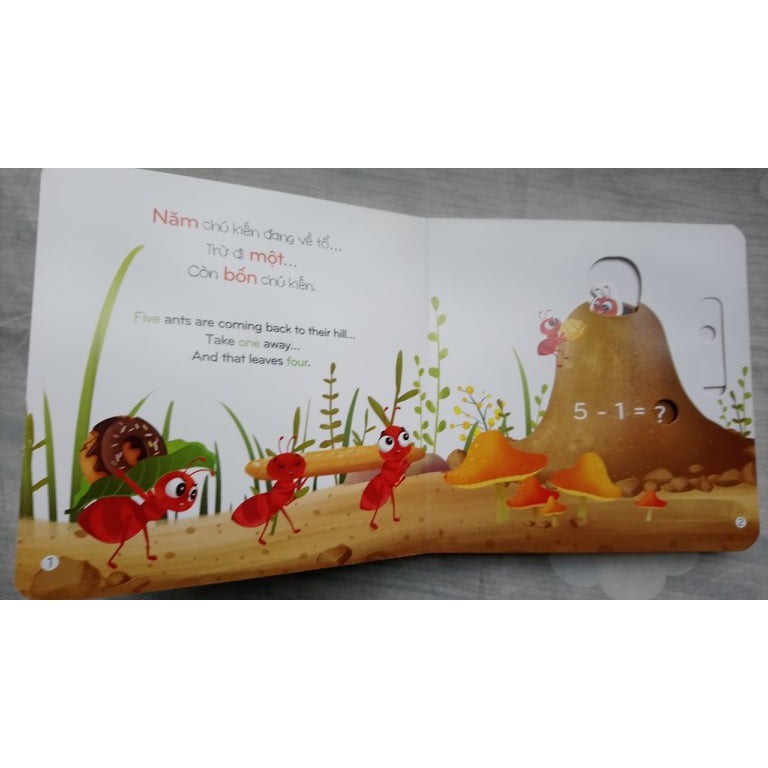 Sách - Chuyển Động Đếm Số - Math Slide - Phép Trừ - Subtraction Gigabok
