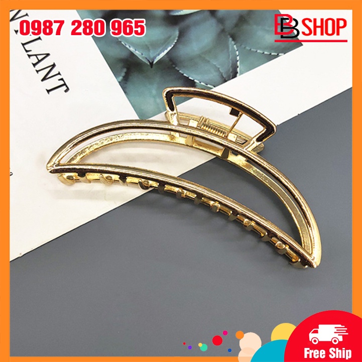 Kẹp Tóc Nữ Size Lớn Kim Loại Vàng - Búi Tóc Càng Cua Siêu Xinh Siêu Hot Siêu Thời Trang