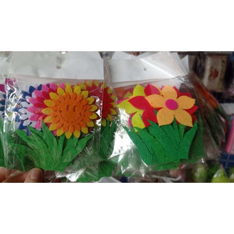 Set 6 cây bông hoa nỉ trang trí