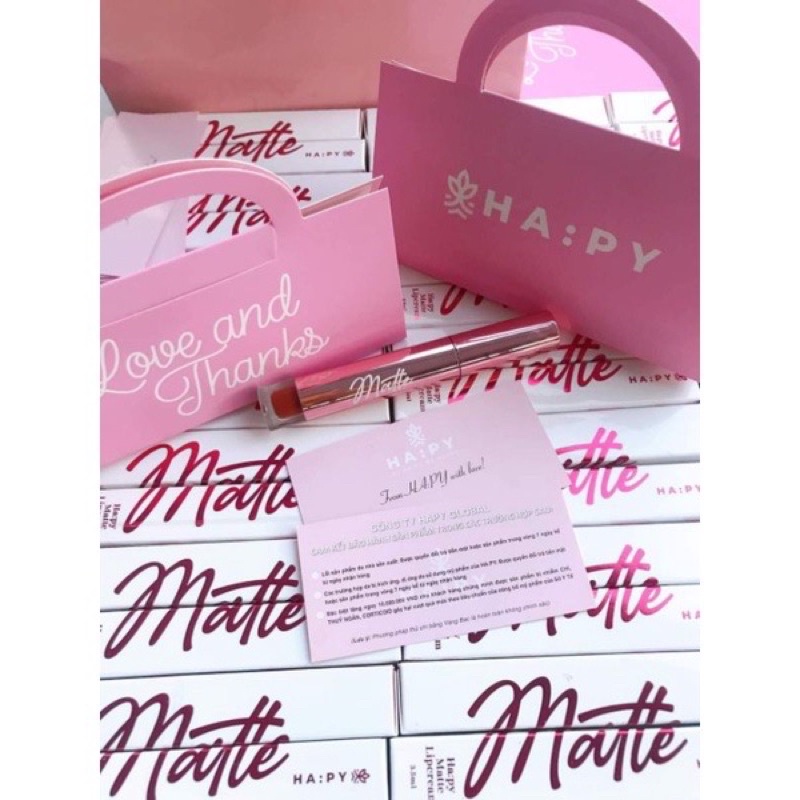 Son kem siêu lì siêu kháng nước Hapy matte Minigadern