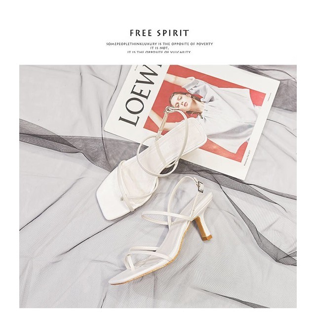 PAMELA - Giày Sandal Nữ Xỏ Ngón Quai Chéo Mảnh Gót Nhọn Thời Trang 2021 (6cm) - S19