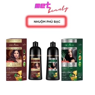 Dầu gội phủ bạc GELISSA 500ml,400ml nhật bản - Dầu gội nhuộm tóc đen, nhuộm tóc nâu. thảo dược tự nhiên an toàn
