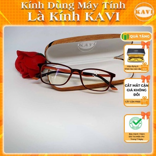Kính Chống Ánh Sáng Xanh Khi Dùng Máy Tính Kavi KV018 - Gọng Kim Loại, Dáng Kính Vuông Bo Tròn Dễ Đeo