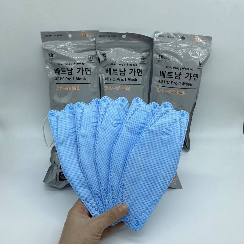 Sỉ nguyên thùng 300 chiếc khẩu trang 4D Kf94 Hải Châu công nghệ Hàn Quốc