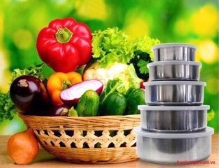 Bộ 5 bát inox 1 lớp