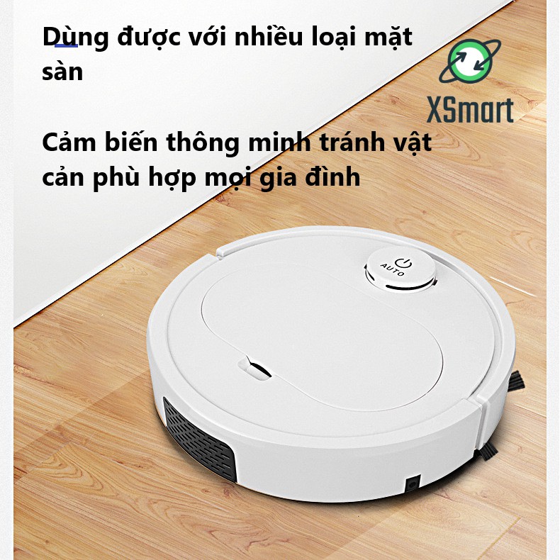 X-ONE SHOP Robot Hút Bụi Lau Nhà Thông Minh ES350 PRO Cao Cấp 3 Trong 1, Cảm Biến Chạm, Chống Va Chạm Thông Minh Có Led