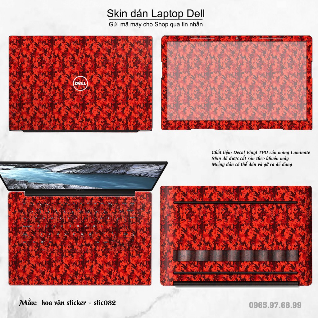 Skin dán Laptop Dell in hình Hoa văn sticker _nhiều mẫu 14 (inbox mã máy cho Shop)