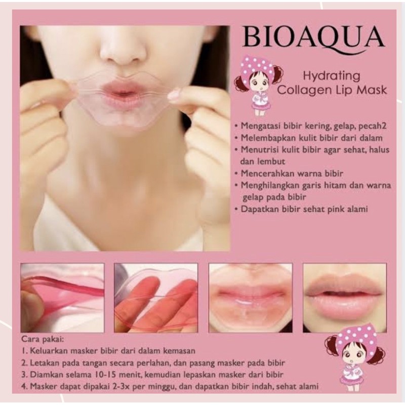 (hàng Mới Về) Mặt Nạ Môi Bioaqua Collagen Dưỡng Ẩm / Làm Đẹp Hiệu Quả | BigBuy360 - bigbuy360.vn