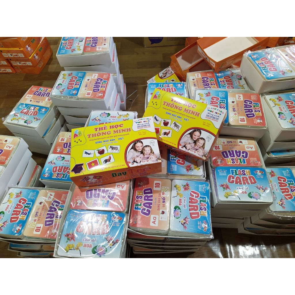 Bộ Thẻ Học Thông Minh 18 Chủ Đề loại to song ngữ tiếng Anh loại chuẩn Glenn Doman Flashcard cho bé từ 0-6 tuổi nhận biết