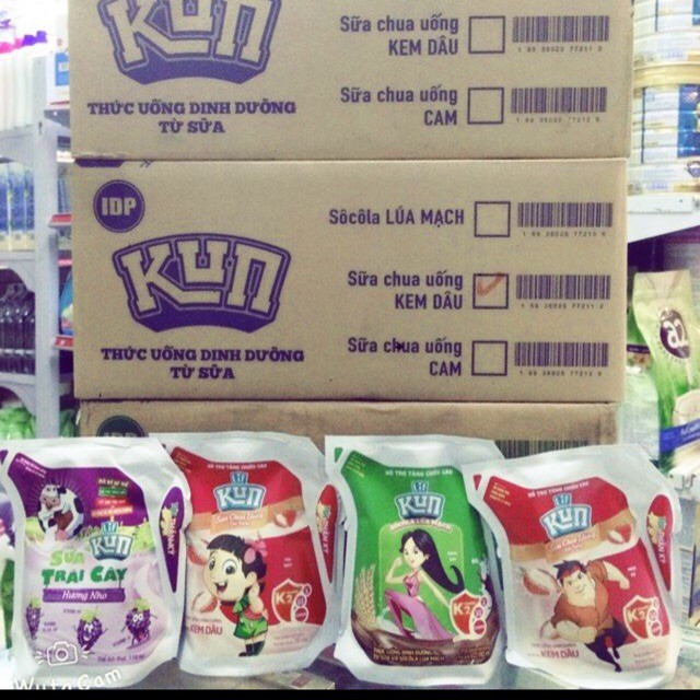 THÙNG SỮA KUN TÚI 24 GÓI 110ML