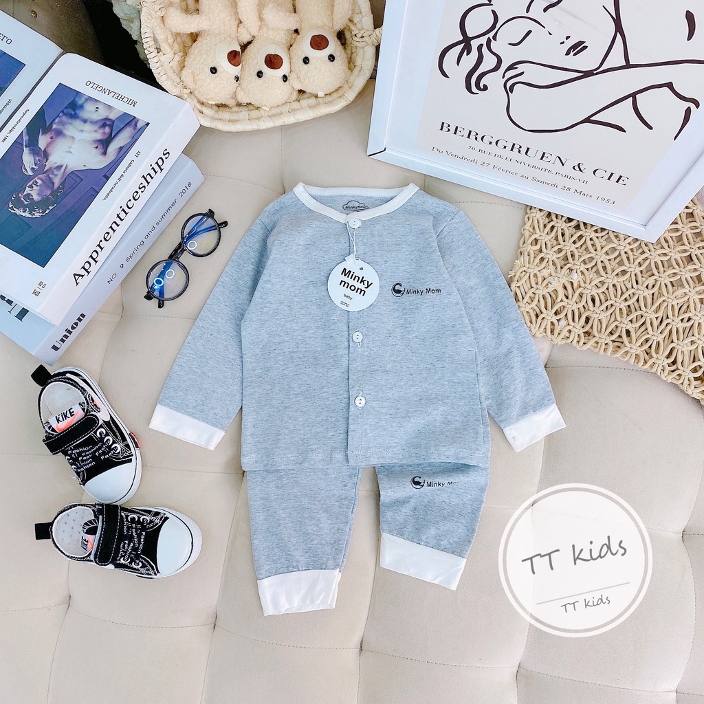 bộ dài tay sơ sinh minkymom thu đông hàng đẹp.