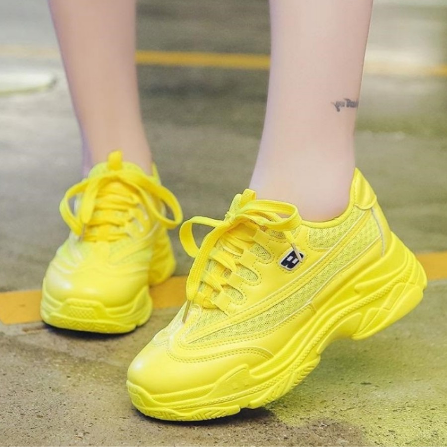 [ TẶNG TẤT KHỬ MÙI ] Giày thể thao nâng đế màu vàng số 8, siêu nổi bật và cá tính | BigBuy360 - bigbuy360.vn