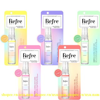 Xịt Khử Mùi Refre 30Ml Dưỡng Sáng Da Với Nhiều Hương Thơm Giúp Bạn Dễ Lựa Chọn Hơn, Của Hàng Chính Hãng.