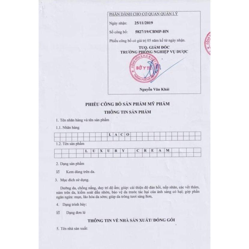 Dưỡng Ban Ngày Luxury Cream DNA Laco + QUÀ TẶNG