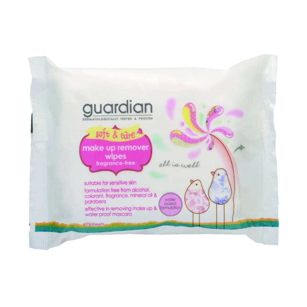 Khăn ướt tẩy trang Guardian Soft & Care không hương 25 miếng