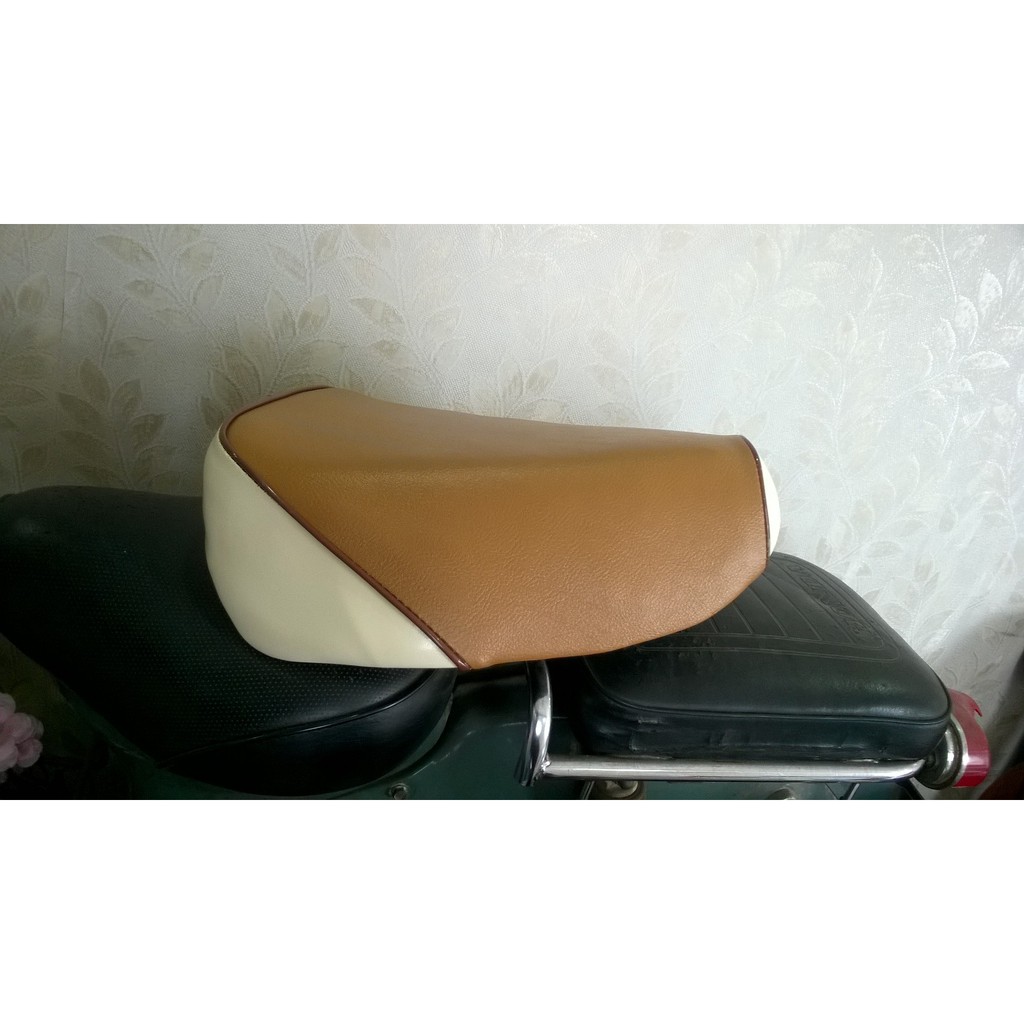 Yên honda cub cánh én 79 - 81 -82-84-86 kiểu màu kem-bò