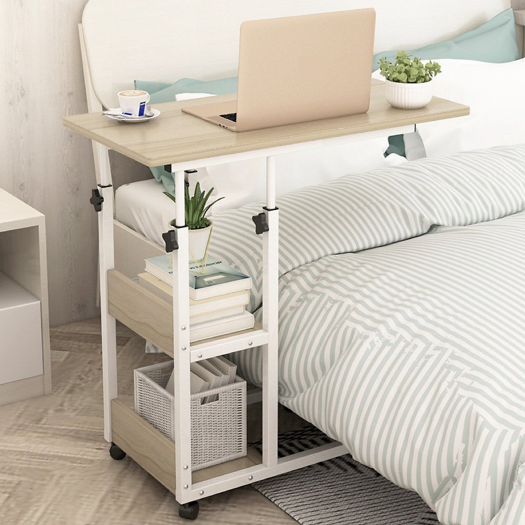 𝐁𝐚̀𝐧 học thông minh ngồi làm việc với ghế, sofa, ngồi giường Lazy Desk có bánh xe di chuyển, nâng