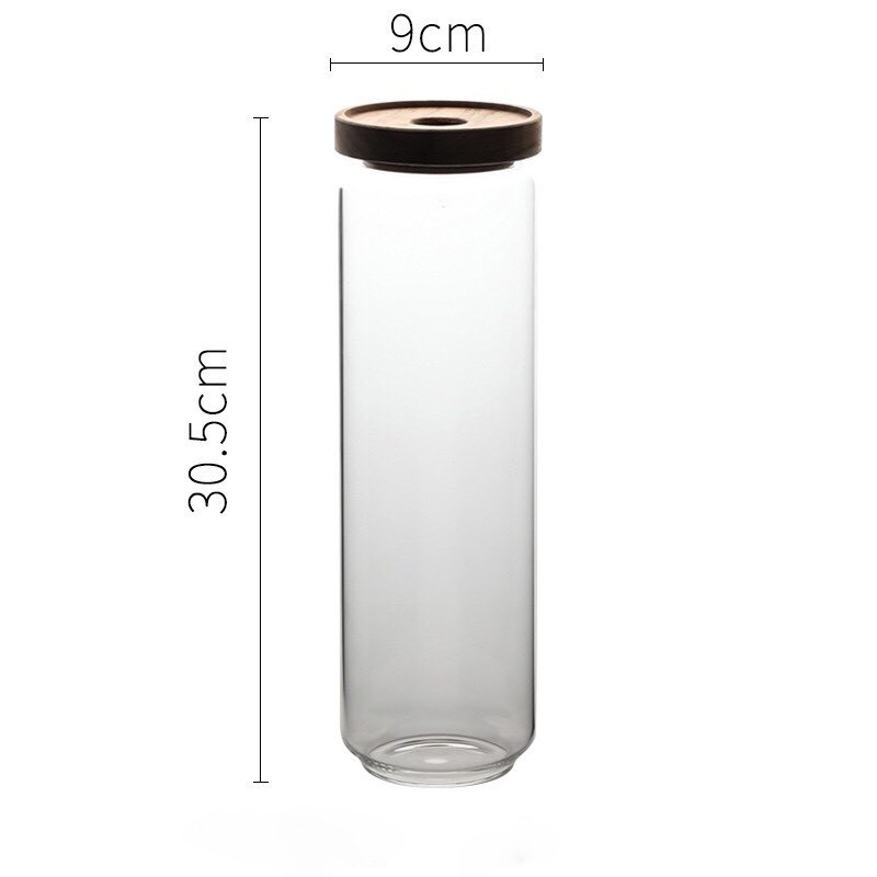 Hũ thủy tinh nắp gỗ Cao cấp | BigBuy360 - bigbuy360.vn
