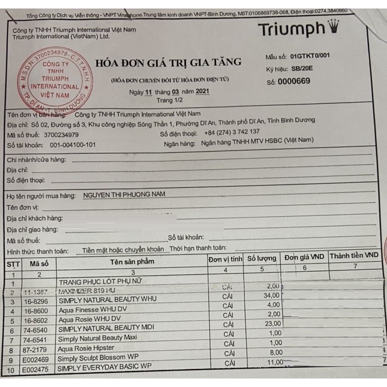 Áo ngực Triumph Simply Natural Beauty WHU - Hàng chính hãng 100%