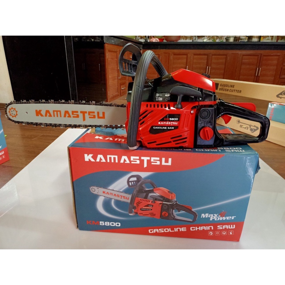 máy cưa xích chạy xăng KAMASTSU chính hãng - động cơ 2 thì mạnh mẽ , bền bỉ , BẢO HÀNH 12 THÁNG bảo hành 18 t